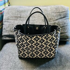 Kate Spade Floral Blue and White Tote Bag